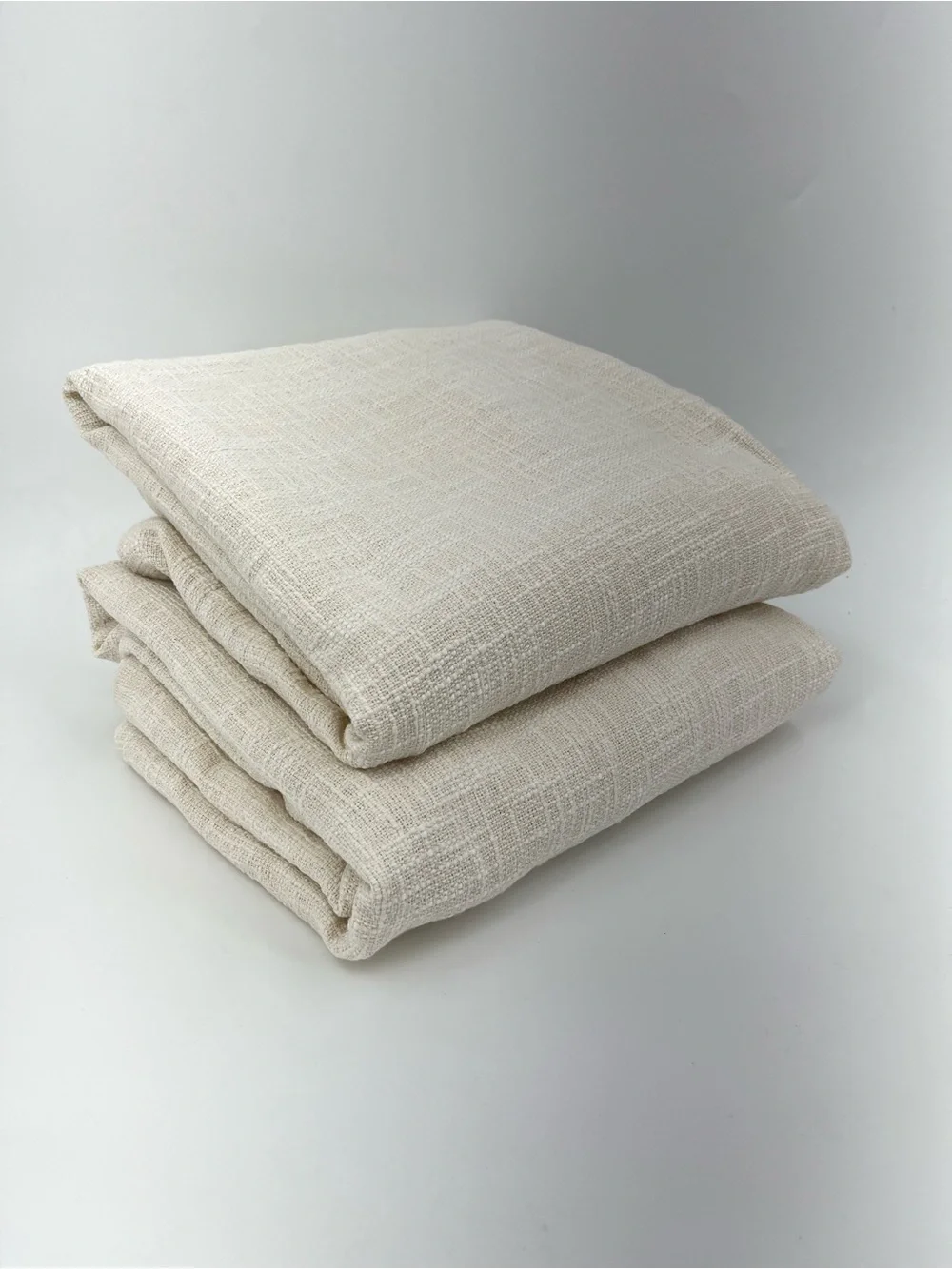 West Elm Midcentury Textured Weave cotton Curtain cream ivory off white